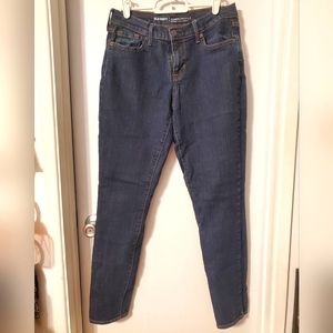 Old Navy Jeans Womens Size 4 Curvy Skinny Leg Mid Rise Dark Blue Denim
